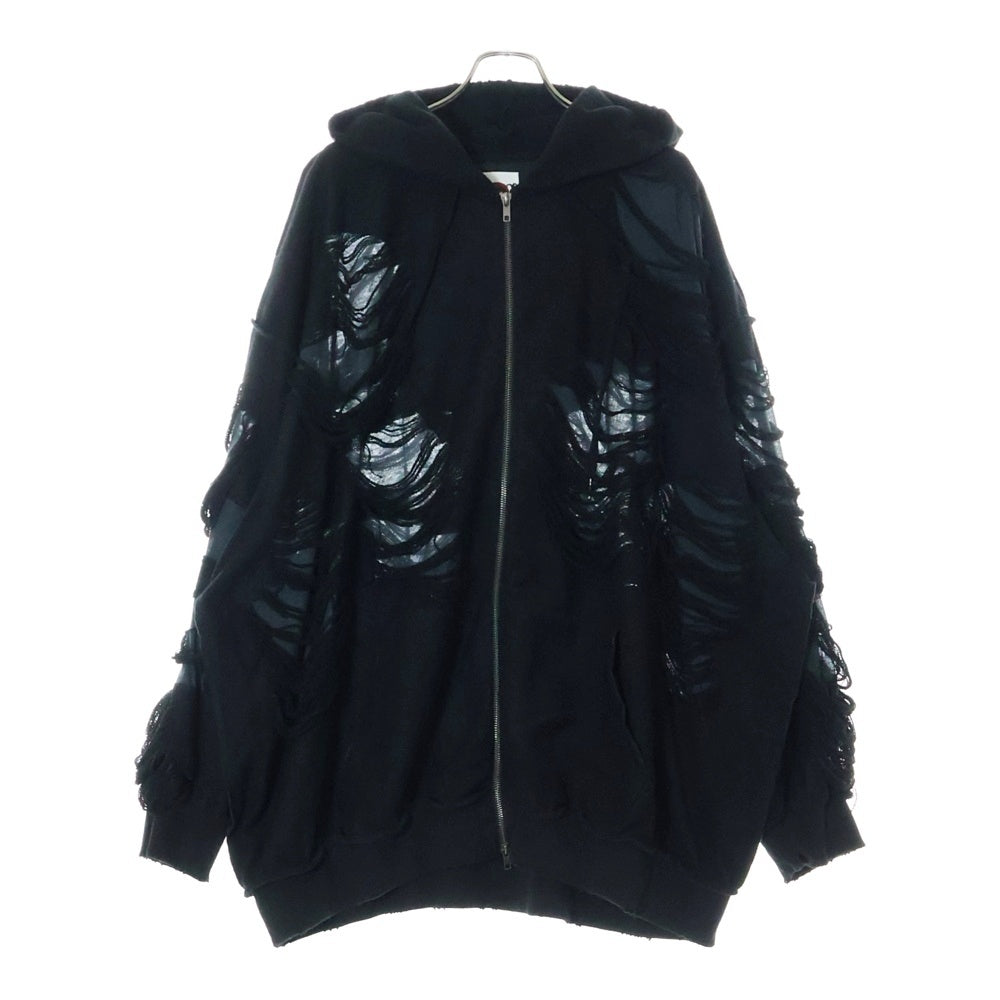 FR(13)NDS(フレンズ) OPAL DAMAGE HOODIE ROYAL FLASH ロイヤルフラッシュ トップス パーカー・フーディー ブラック 7874231386