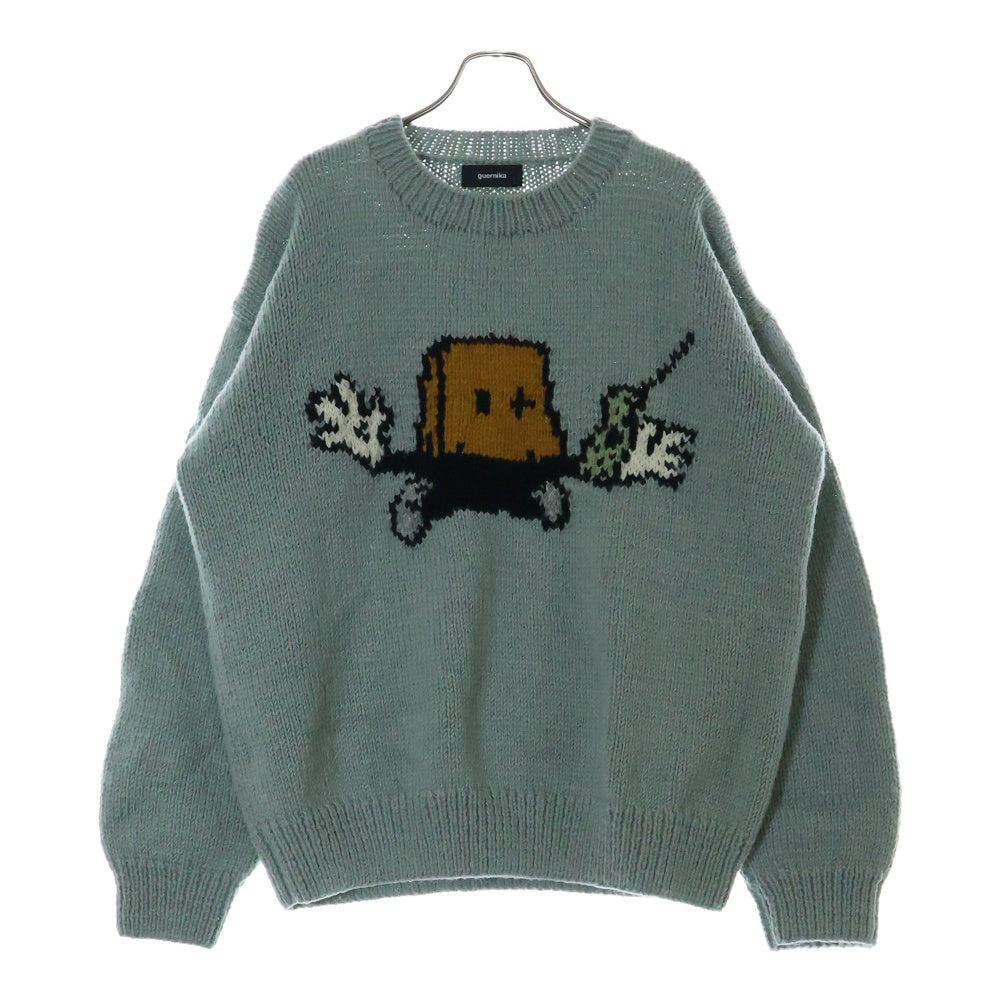GUERNIKA(ゲルニカ) ANONYMOUSE KNIT SWEATER ウールニット グリーン gue-23301