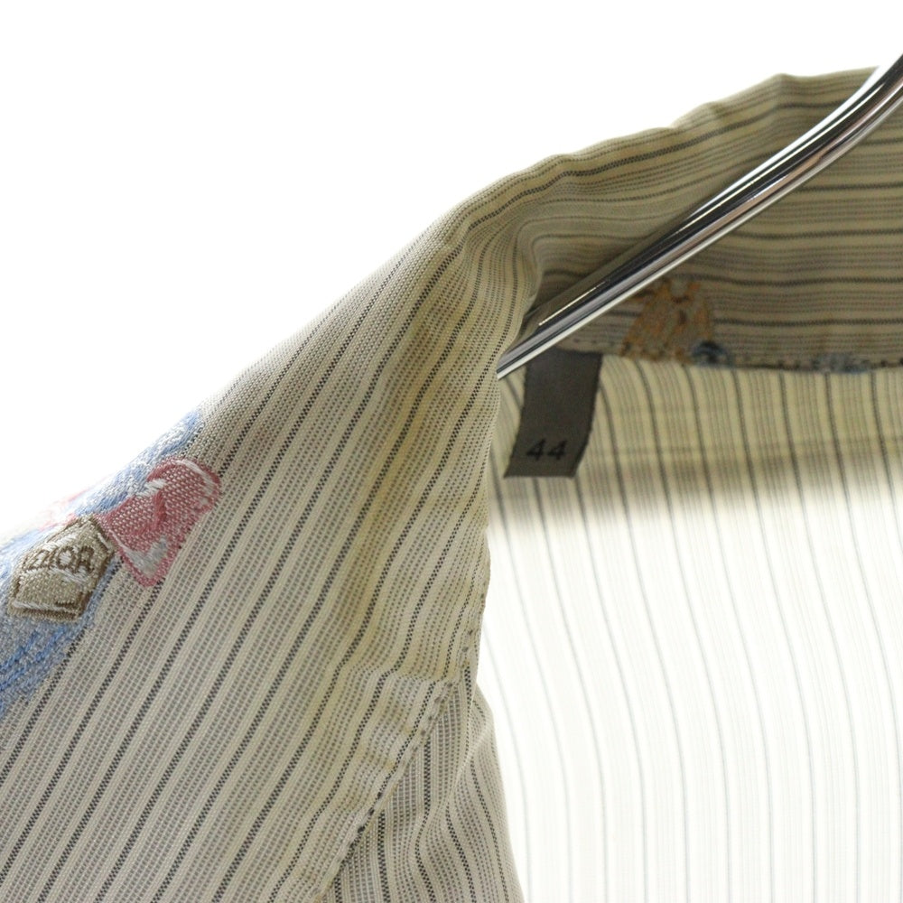DIOR(ディオール) Silk Stripe Long Sleeve Pajama Shirt シルクストライプ長袖パジャマシルクシャツ グレー 243B564B660B