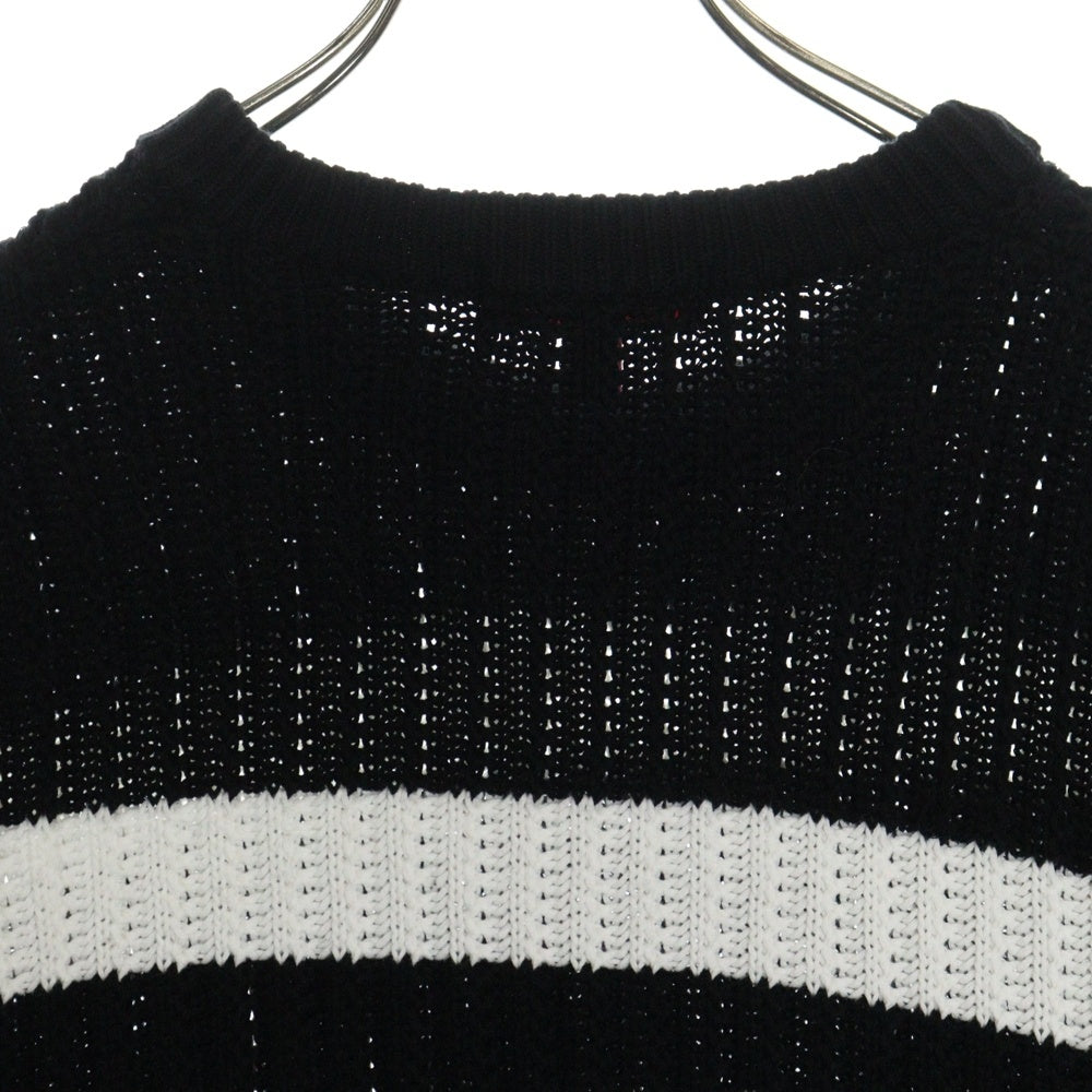 SUPREME(シュプリーム) 25SS Loose Gauge Stripe Small Box Sweater ルーズストライプ スマール ボックスロゴ セーター ホワイト/ブラック