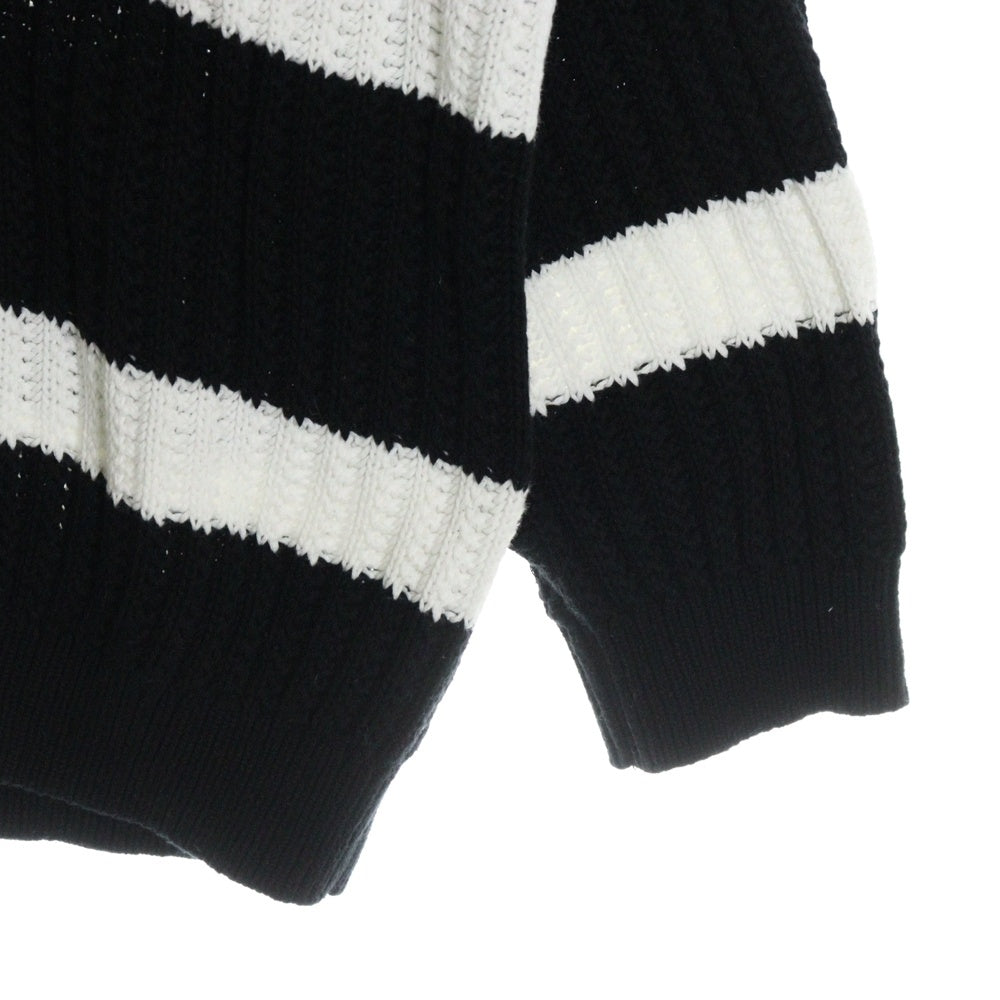 SUPREME(シュプリーム) 25SS Loose Gauge Stripe Small Box Sweater ルーズストライプ スマール ボックスロゴ セーター ホワイト/ブラック