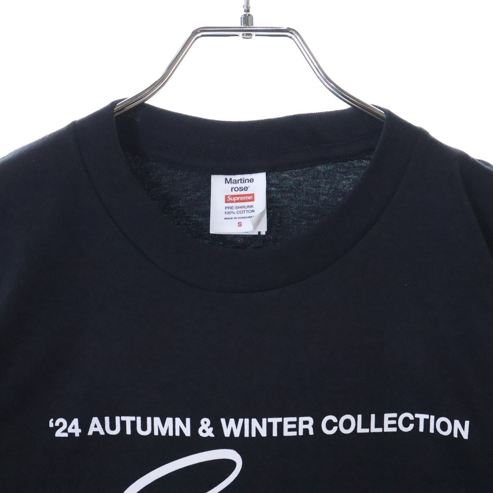 SUPREME(シュプリーム) 24AW × MARTINE ROSE × マーティンローズ Martine Rose Tee ロゴ 半袖Tシャツ ブラック