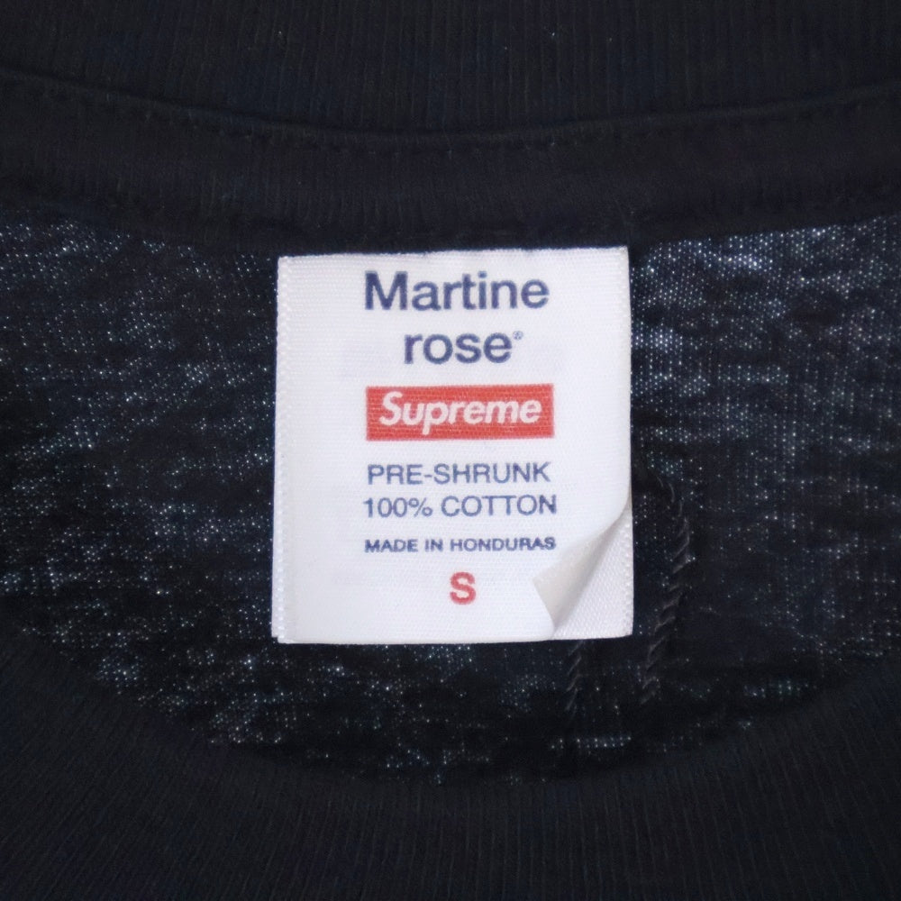 SUPREME(シュプリーム) 24AW × MARTINE ROSE × マーティンローズ Martine Rose Tee ロゴ 半袖Tシャツ ブラック