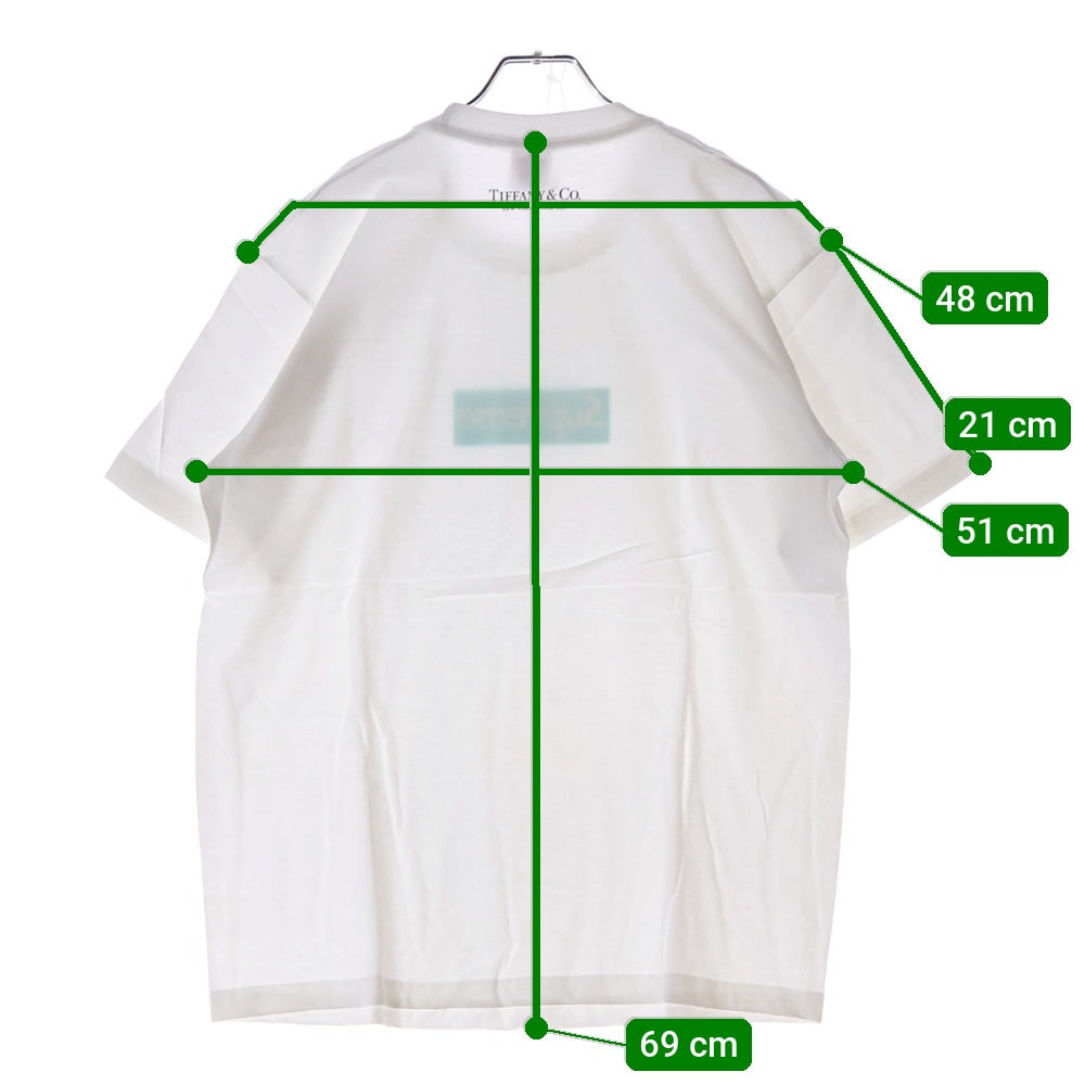 SUPREME(シュプリーム) 21AW ×TIFFANY&Co. Box Logo Tee ティファニー ボックスロゴ プリント クルーネック 半袖Tシャツ カットソー ホワイト
