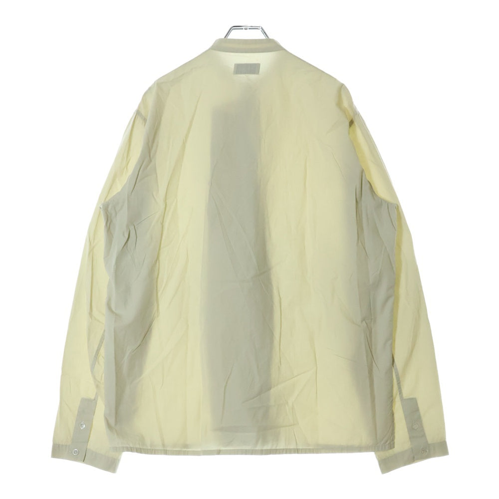LEMAIRE(ルメール) 21SS LONG SLEEVE BLOUSE TOP PELICAN X211 TO127 LF445 ノーカラー ロングスリーブ長袖シャツ ベージュ