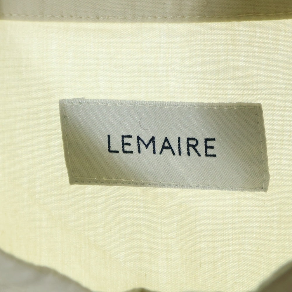 LEMAIRE(ルメール) 21SS LONG SLEEVE BLOUSE TOP PELICAN X211 TO127 LF445 ノーカラー ロングスリーブ長袖シャツ ベージュ