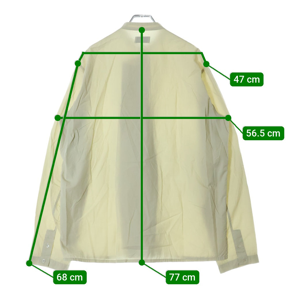 LEMAIRE(ルメール) 21SS LONG SLEEVE BLOUSE TOP PELICAN X211 TO127 LF445 ノーカラー ロングスリーブ長袖シャツ ベージュ