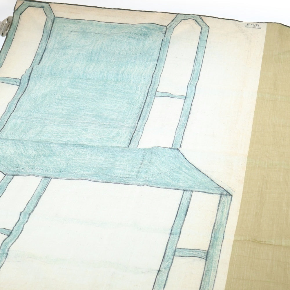 LEMAIRE(ルメール) 25SS Silk Square 90 Green AC1222-LF1421 スクエアプリント シルクスカーフ グリーン