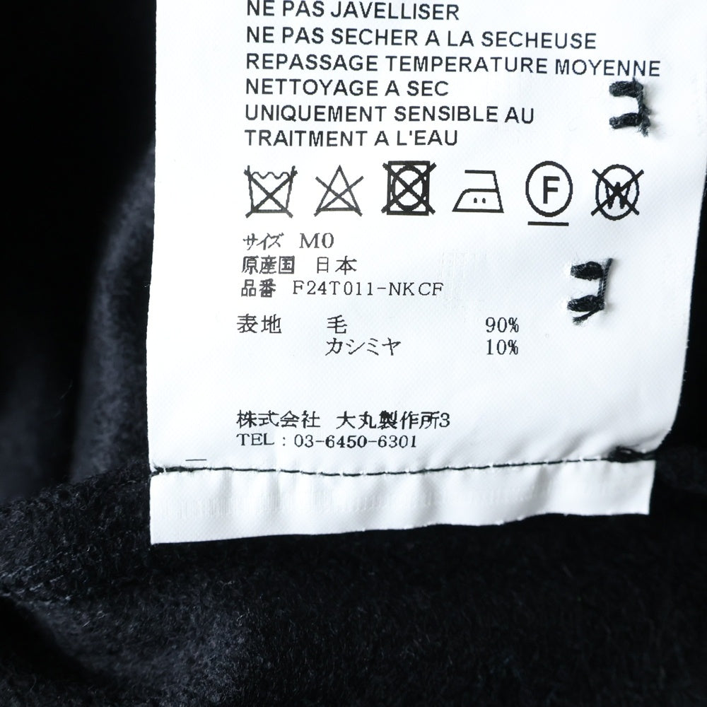 OVERCOAT(オーバーコート) 24SS HOODED WOOL SHIRT S24T011-NKCF フーデッド ウール長袖シャツ ブラック