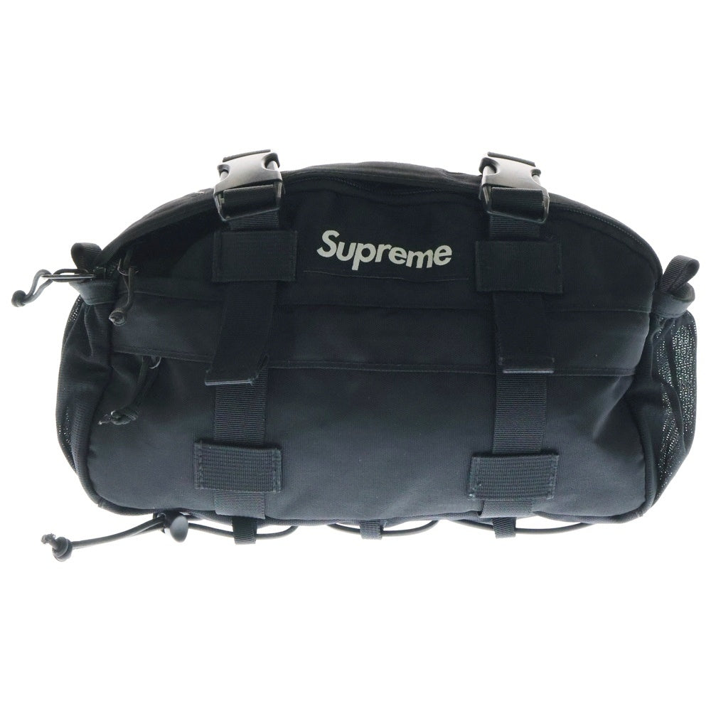 SUPREME(シュプリーム) 19AW Waist Bag ロゴ刺繍 ウエストバッグ ボディバッグ ブラック