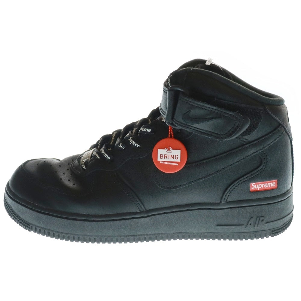 NIKE(ナイキ) ×SUPREME AIR FORCE 1 MID BLACK FZ8784-001 シュプリーム エアフォース1 ミッドカットスニーカー ブラック US9/27cm