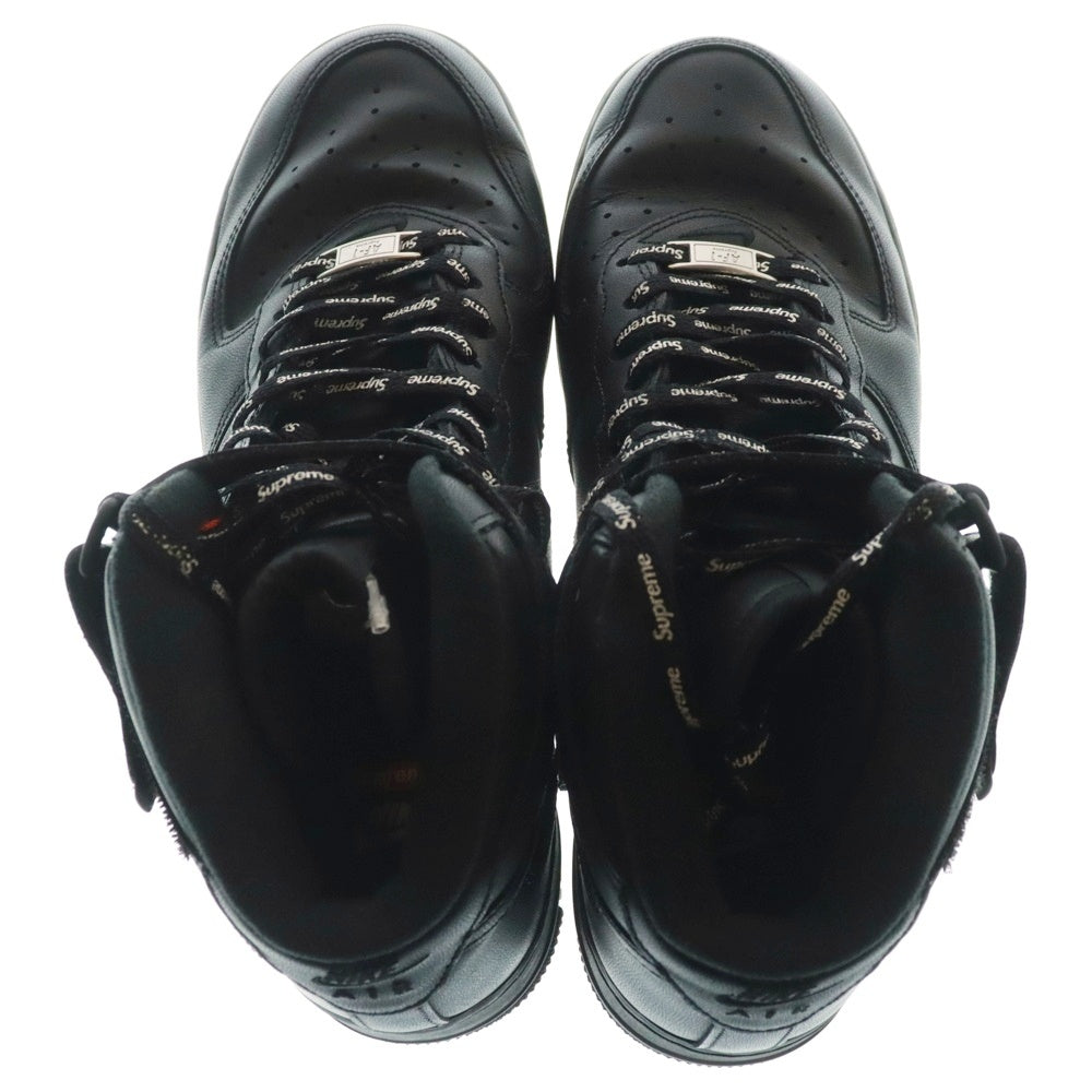 NIKE(ナイキ) ×SUPREME AIR FORCE 1 MID BLACK FZ8784-001 シュプリーム エアフォース1 ミッドカットスニーカー ブラック US9/27cm