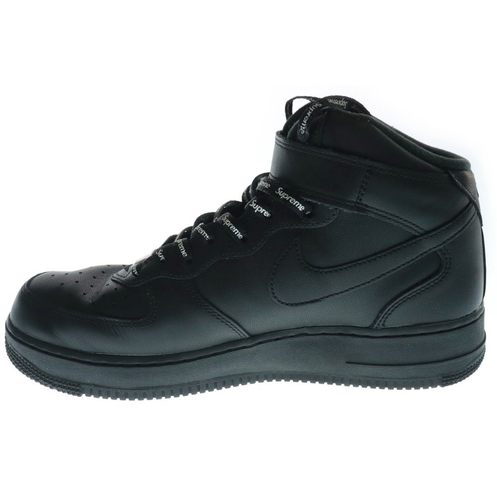 NIKE(ナイキ) ×SUPREME AIR FORCE 1 MID BLACK FZ8784-001 シュプリーム エアフォース1 ミッドカットスニーカー ブラック US9/27cm