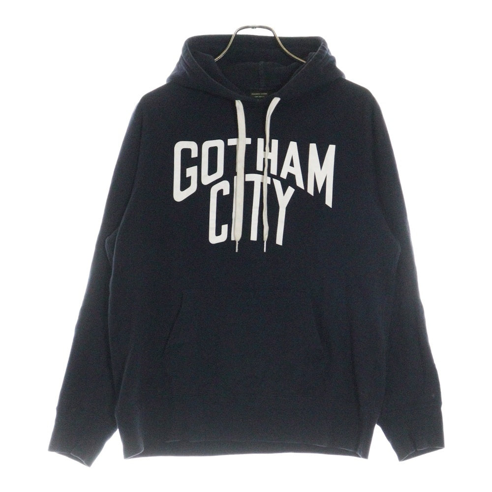 NUMBER (N)INE(ナンバーナイン) GOTHAM CITY プリント プルオーバーフーディーパーカー ネイビー