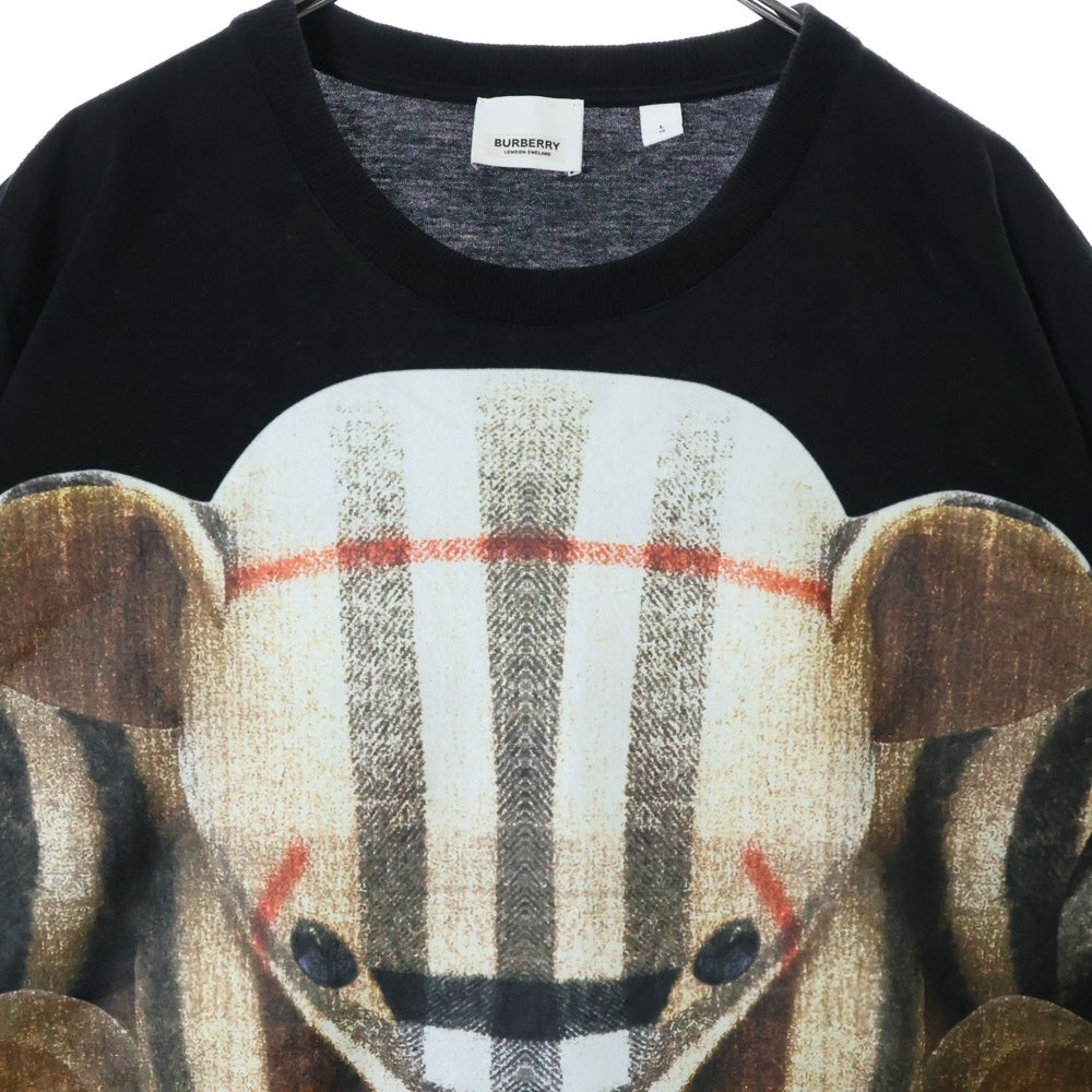 BURBERRY(バーバリー) フロント ベアプリント クルーネック 半袖Tシャツカットソー 8049568 ブラック