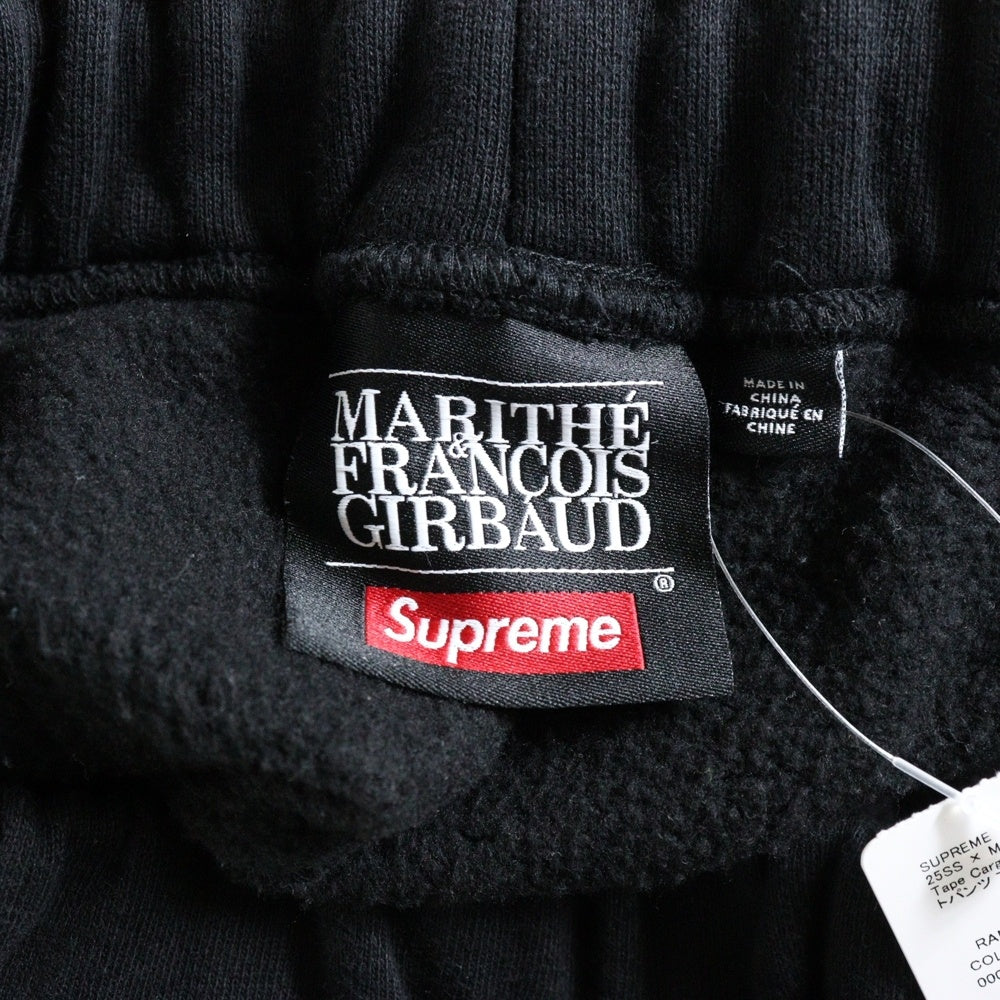 SUPREME(シュプリーム) 25SS × MARITHE + FRANCOIS GIRBAUD Tape Cargo Sweatpant テープカーゴスウェットパンツ ブラック