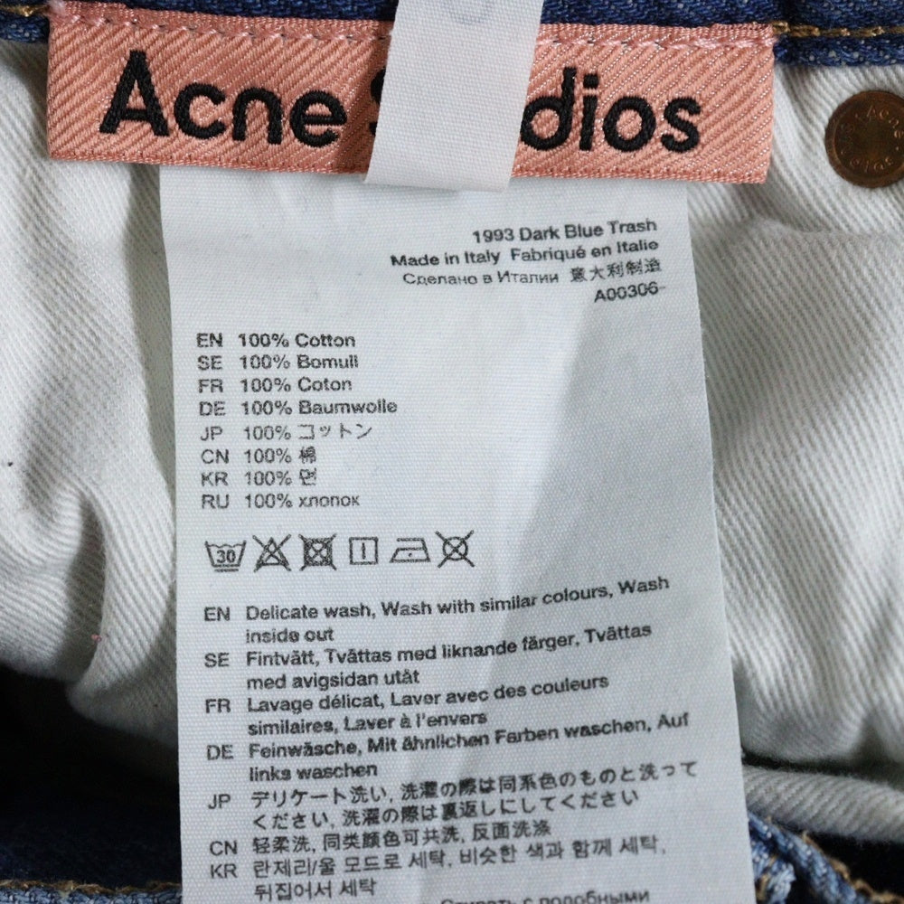 Acne Studios(アクネ ストゥディオズ) 1993 Dark Blue Trash 5ポケットデニムパンツ A00306 レディース インディゴ