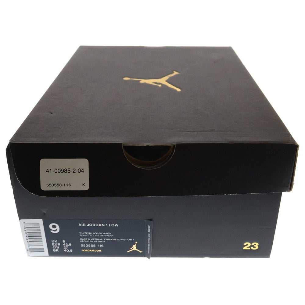 NIKE(ナイキ) Air Jordan 1 Black Toe エアジョーダン1 ブラックトゥ ローカットスニーカー ブラック/レッド US9/27cm 553558-116
