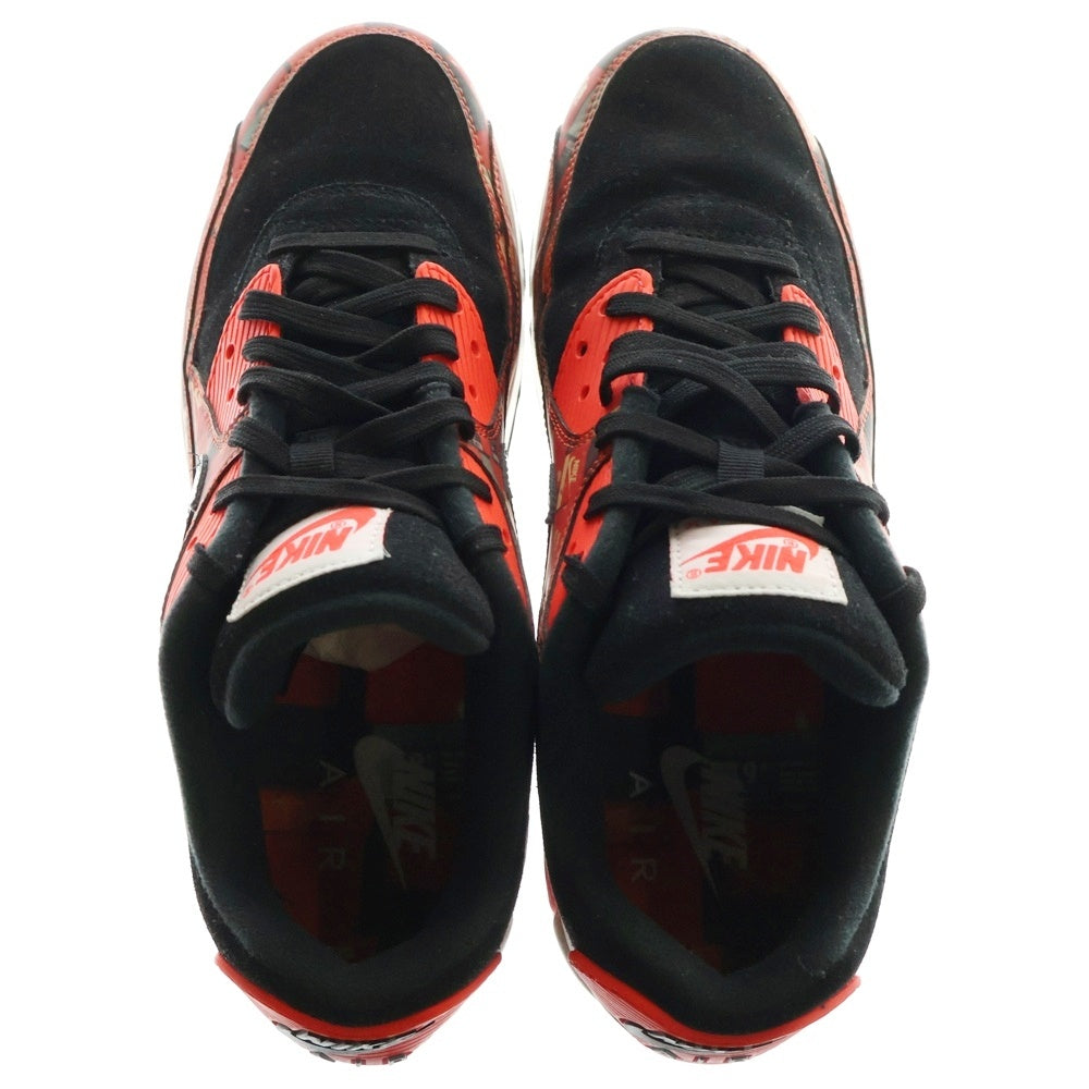 NIKE(ナイキ) ×atmos AIR MAX 90 PRNT AQ0926-001 アトモス エアマックス90 プリント ローカットスニーカー ブラック/レッド US9/27cm AQ0926-001