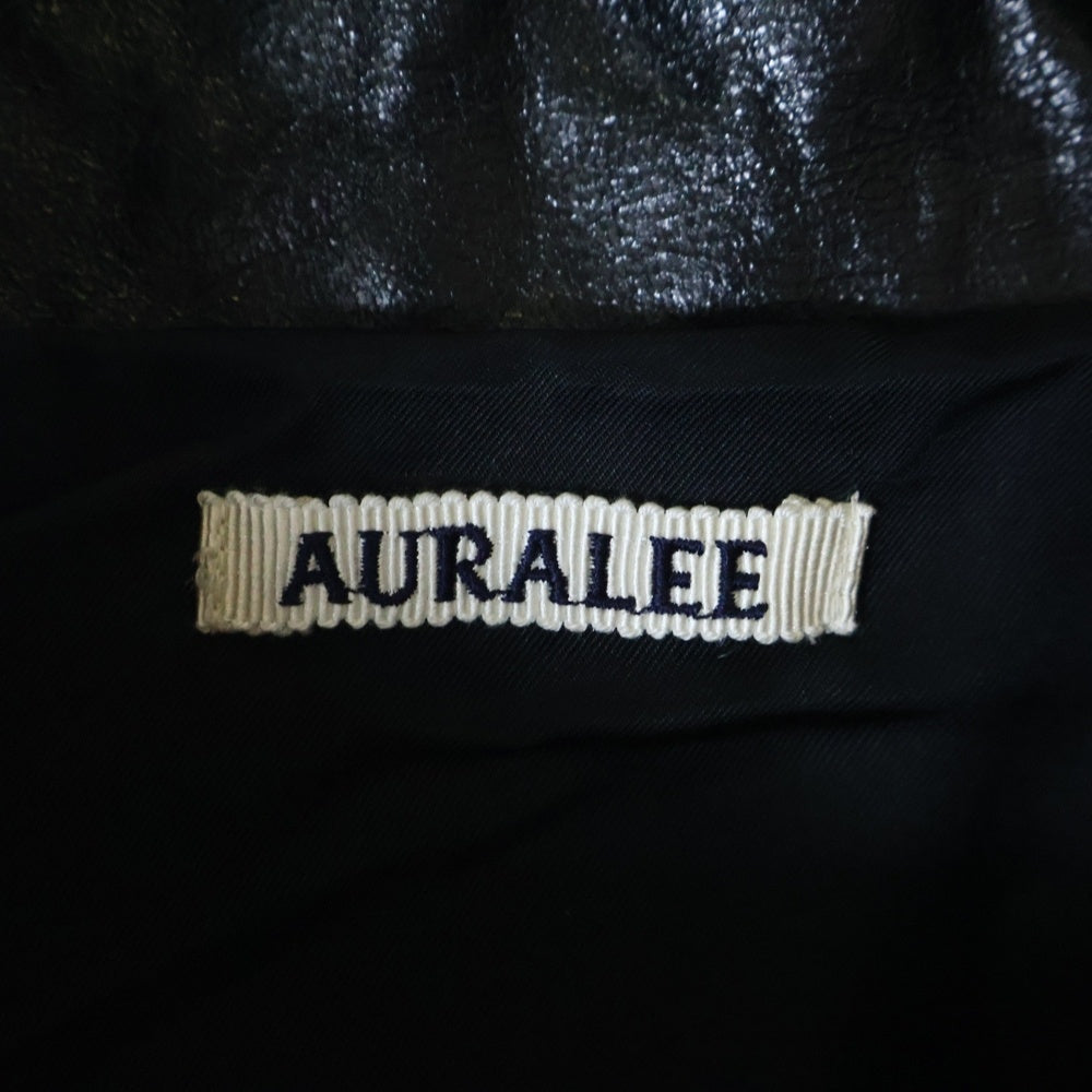 AURALEE(オーラリー) 25AW LAMB LEATHER ZIP BLOUSON ラムレザー ジップアップジャケット ブルゾン ブラック A25AB01WX
