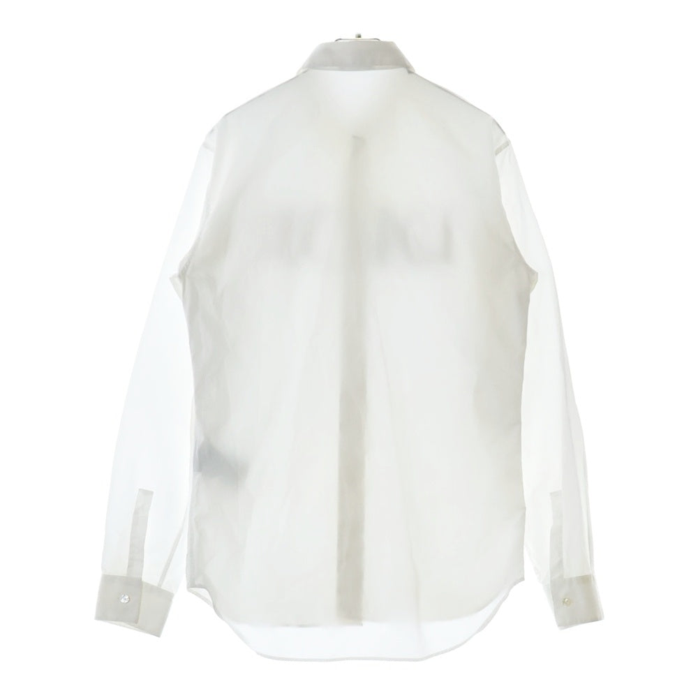DIOR(ディオール) 21SS フラワー ロゴエンブロイダリー比翼長袖コットンシャツ ホワイト 113C535A1581