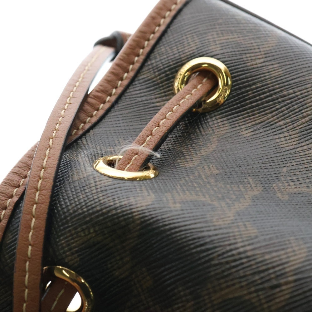 CELINE(セリーヌ) トリオンフ スモール ドローストリング 巾着ショルダーバッグ 191142BZJ 04LU ブラウン レディース