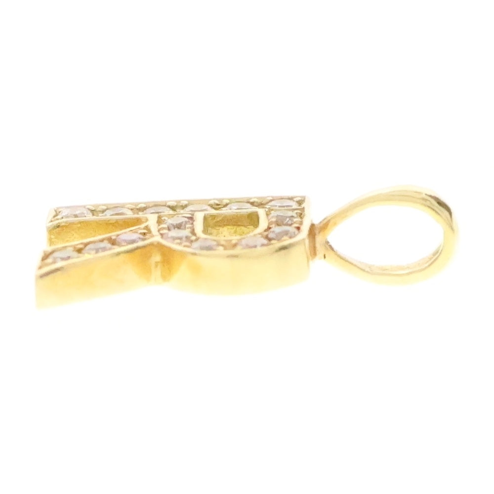 EYEFUNNY(アイファニー) K18YG イニシャルR ダイヤ ネックレスペンダントトップ ゴールド HALPD011Y