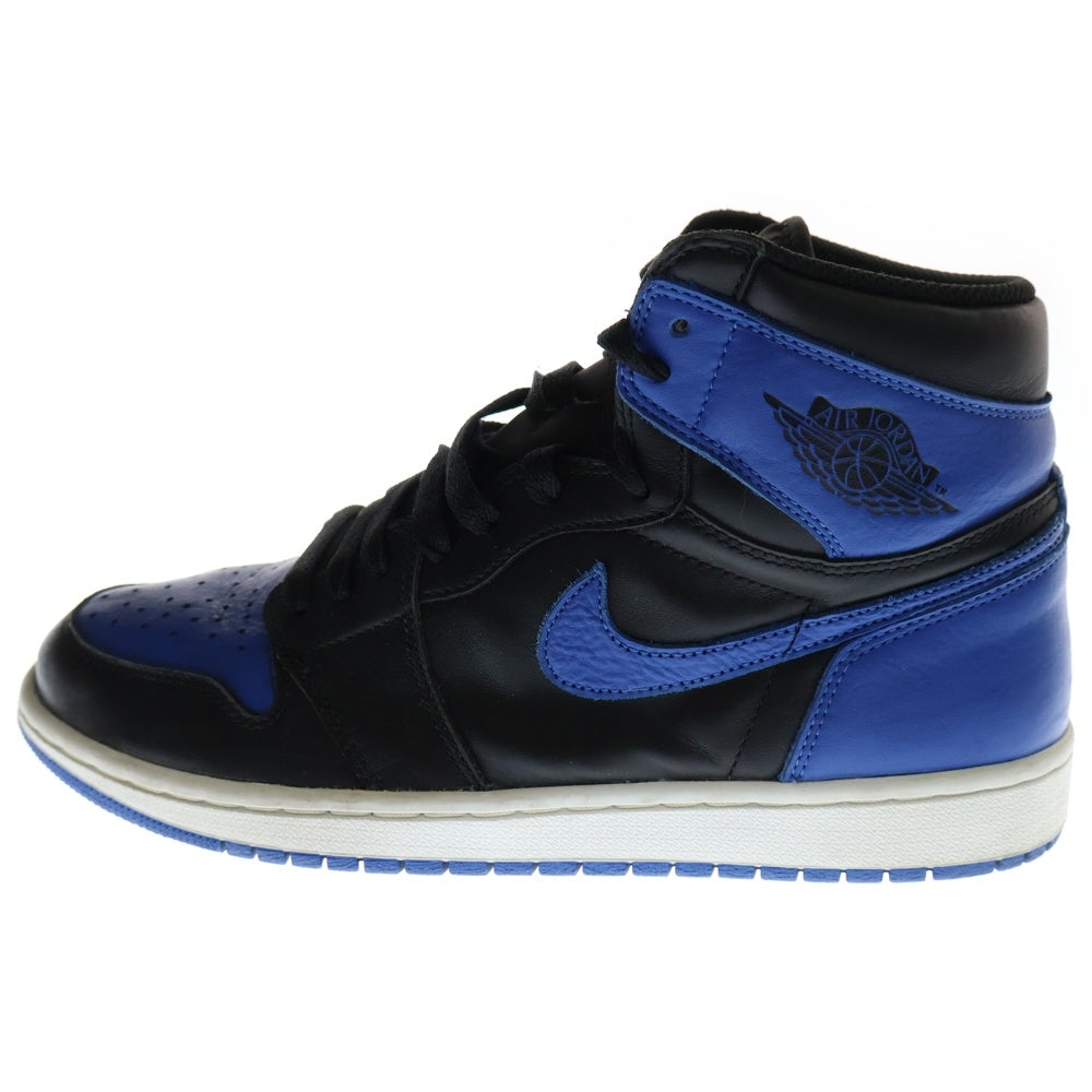 NIKE(ナイキ) AIR JORDAN 1 RETRO HIGH OG ROYAL 555088‐007 エアジョーダン1レトロ ロイヤル ハイカットスニーカー ブラック/ブルー US10/28cm