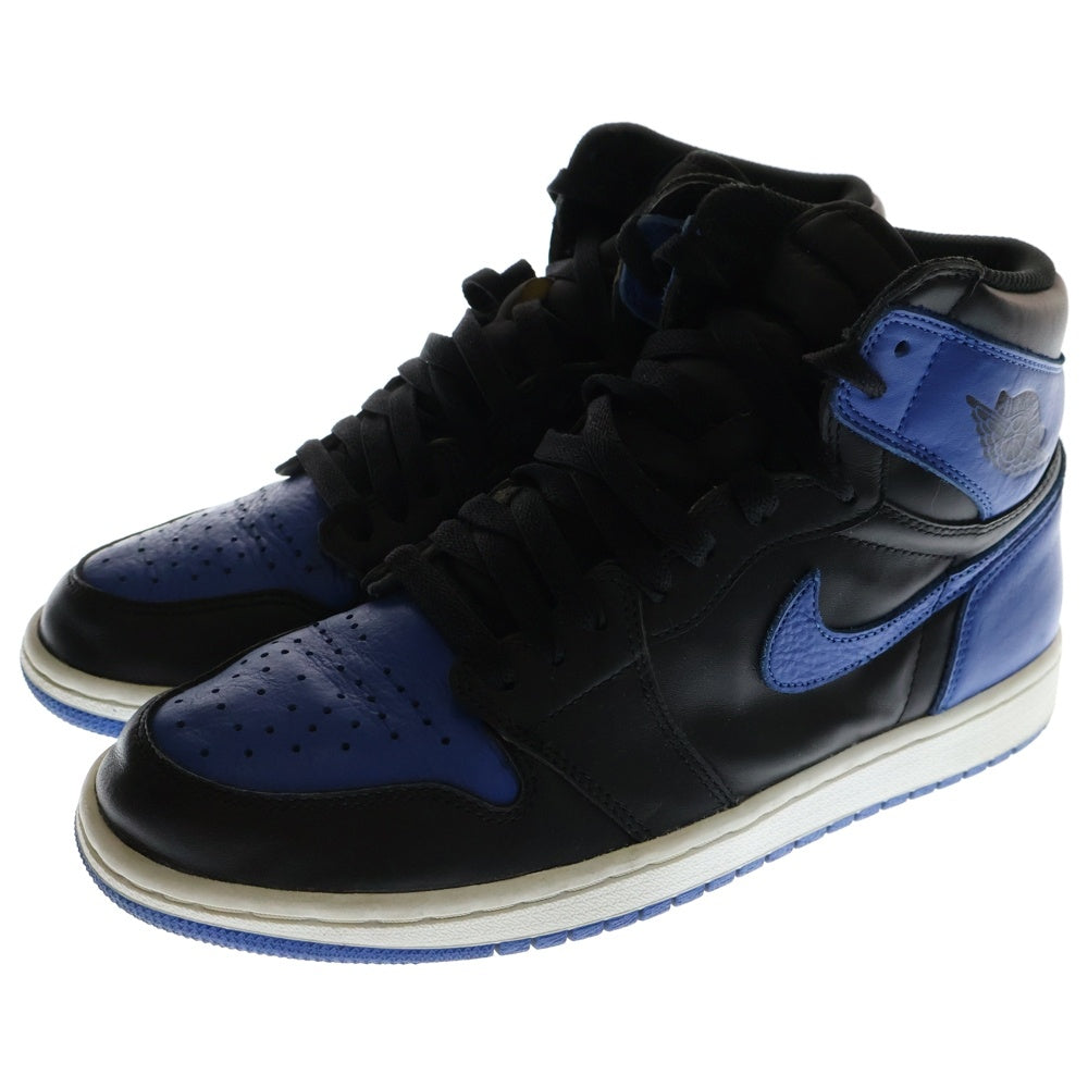 NIKE(ナイキ) AIR JORDAN 1 RETRO HIGH OG ROYAL 555088‐007 エアジョーダン1レトロ ロイヤル ハイカットスニーカー ブラック/ブルー US10/28cm