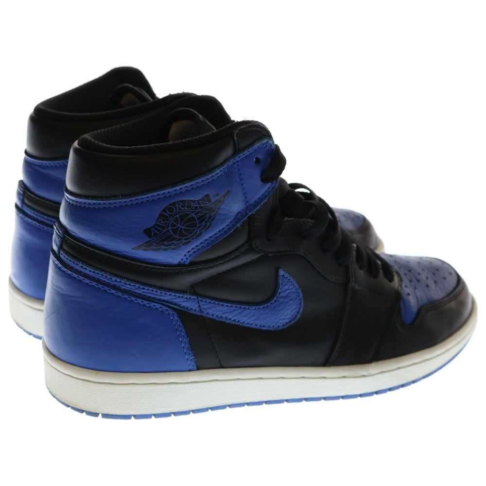NIKE(ナイキ) AIR JORDAN 1 RETRO HIGH OG ROYAL 555088‐007 エアジョーダン1レトロ ロイヤル ハイカットスニーカー ブラック/ブルー US10/28cm