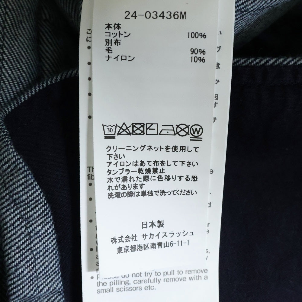 Sacai(サカイ) 24AW ダブルフェイス デニムコート ジャケット 24-03436M インディゴ