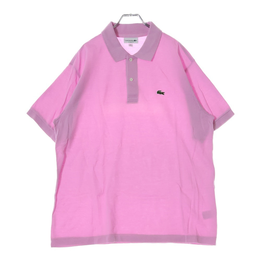 LACOSTE(ラコステ) ロゴ刺繍 半袖ポロシャツ L1212LJ ピンク