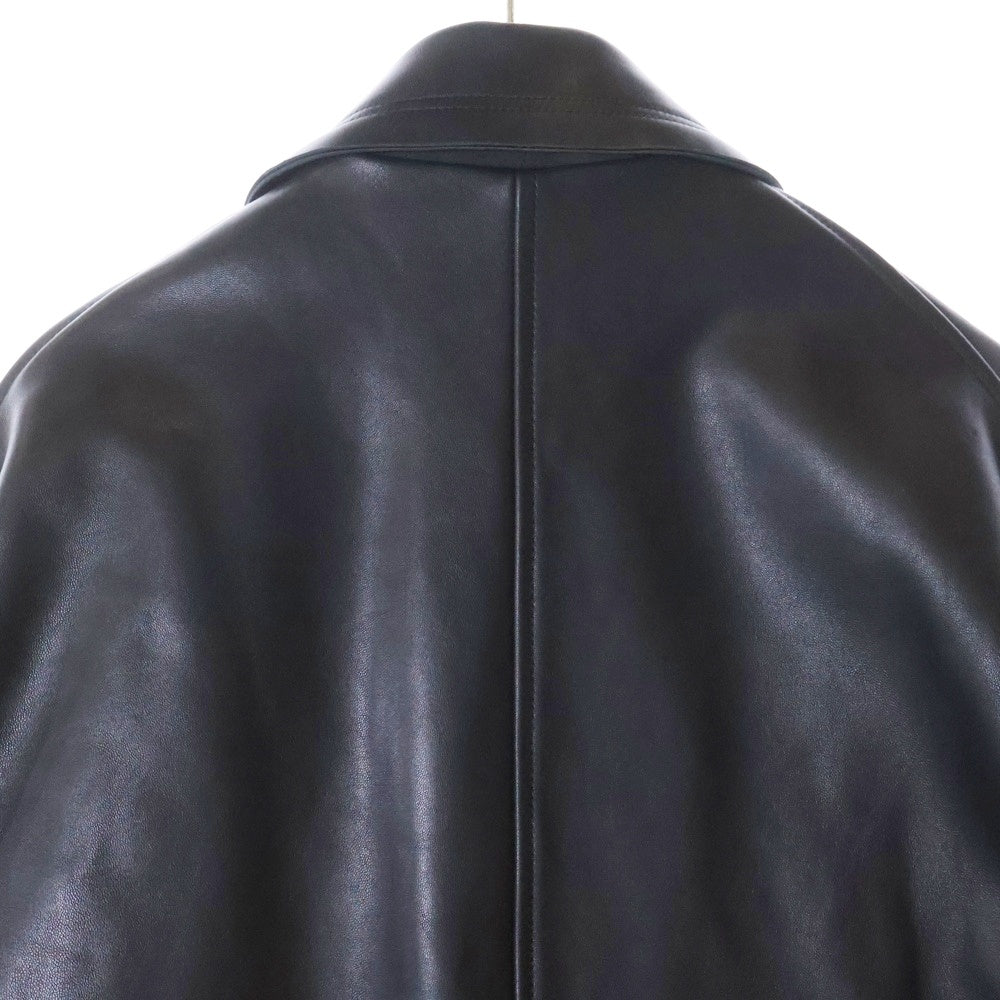 YOKE(ヨーク) 22AW CUT-OFF LEATHER CAR COAT YK22AW0401C カットオフ レザー カーコート ブラック