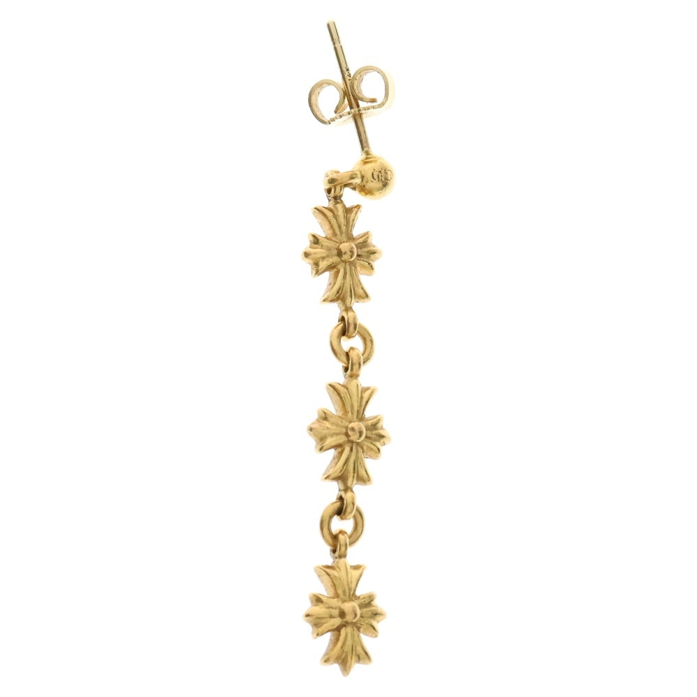 CHROME HEARTS(クロムハーツ) 22K TNY E CH PLS 3 タイニーE CHプラス 3ドロップピアス ゴールド