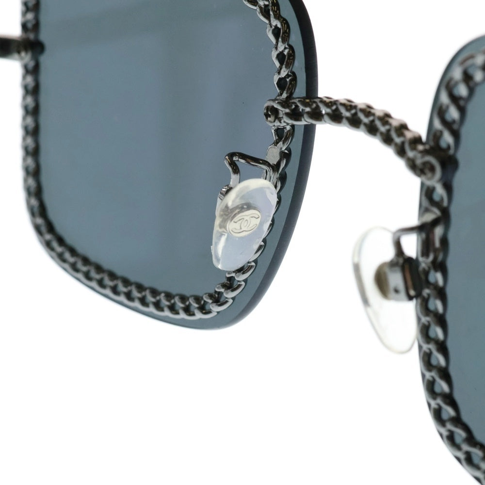 CHANEL(シャネル) 4244 c.108/S4 3連チェーンデザイン スクエアサングラス メガネ アイウェア 眼鏡 ブラック レディース