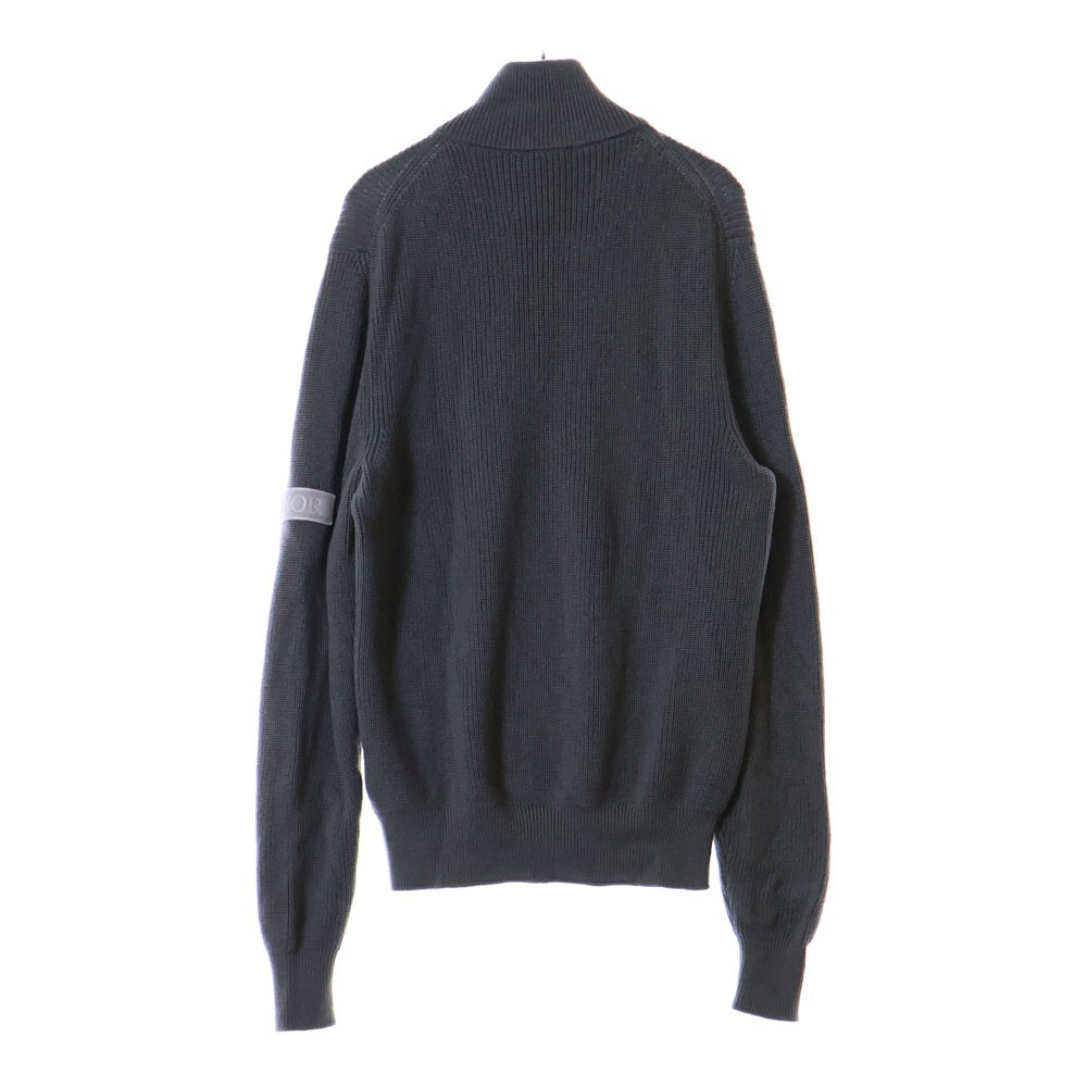 DIOR(ディオール) Half Zip Knit Sweater スリーブロゴ ハーフジップセーター 長袖ニット グレー 013M609AT079