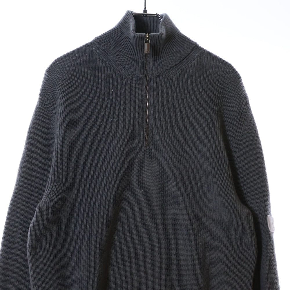 DIOR(ディオール) Half Zip Knit Sweater スリーブロゴ ハーフジップセーター 長袖ニット グレー 013M609AT079