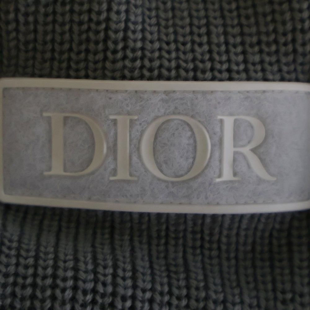 DIOR(ディオール) Half Zip Knit Sweater スリーブロゴ ハーフジップセーター 長袖ニット グレー 013M609AT079