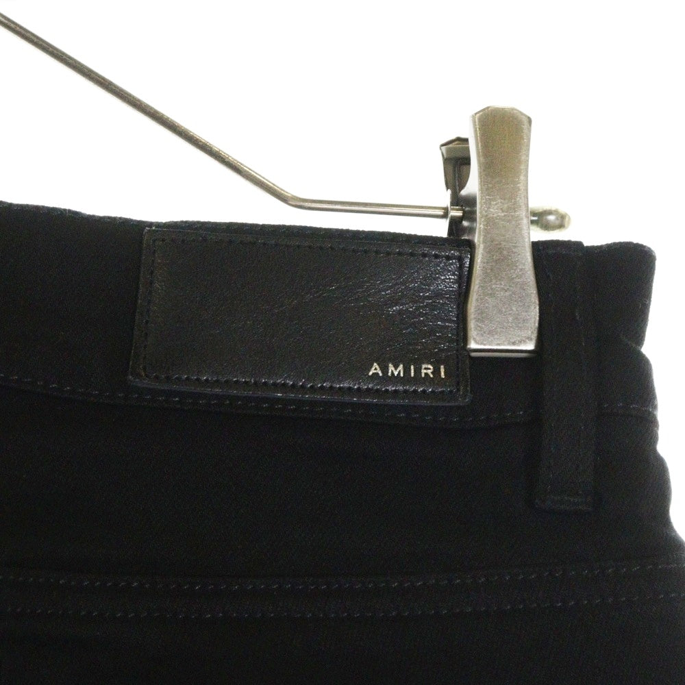 AMIRI(アミリ) MX‐1 クラッシュ加工 ストレッチスキニーボタンフライデニムパンツ ブラック SR1PXMD001