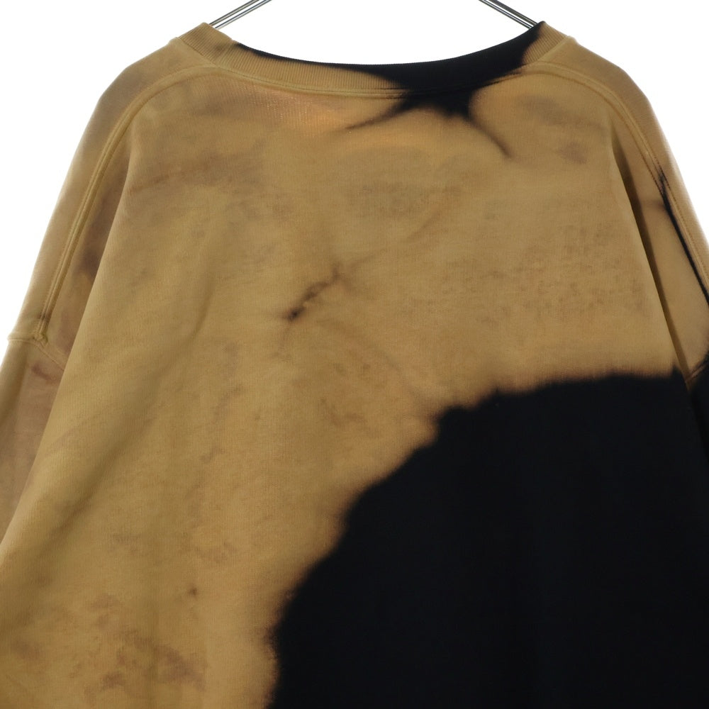 BALENCIAGA(バレンシアガ) 17AW Oversize Bleach Homme Sweater ブリーチ加工HOMME刺繍オーバーサイズスウェット トレーナー ブラック/ブラウン 486095 TWK44