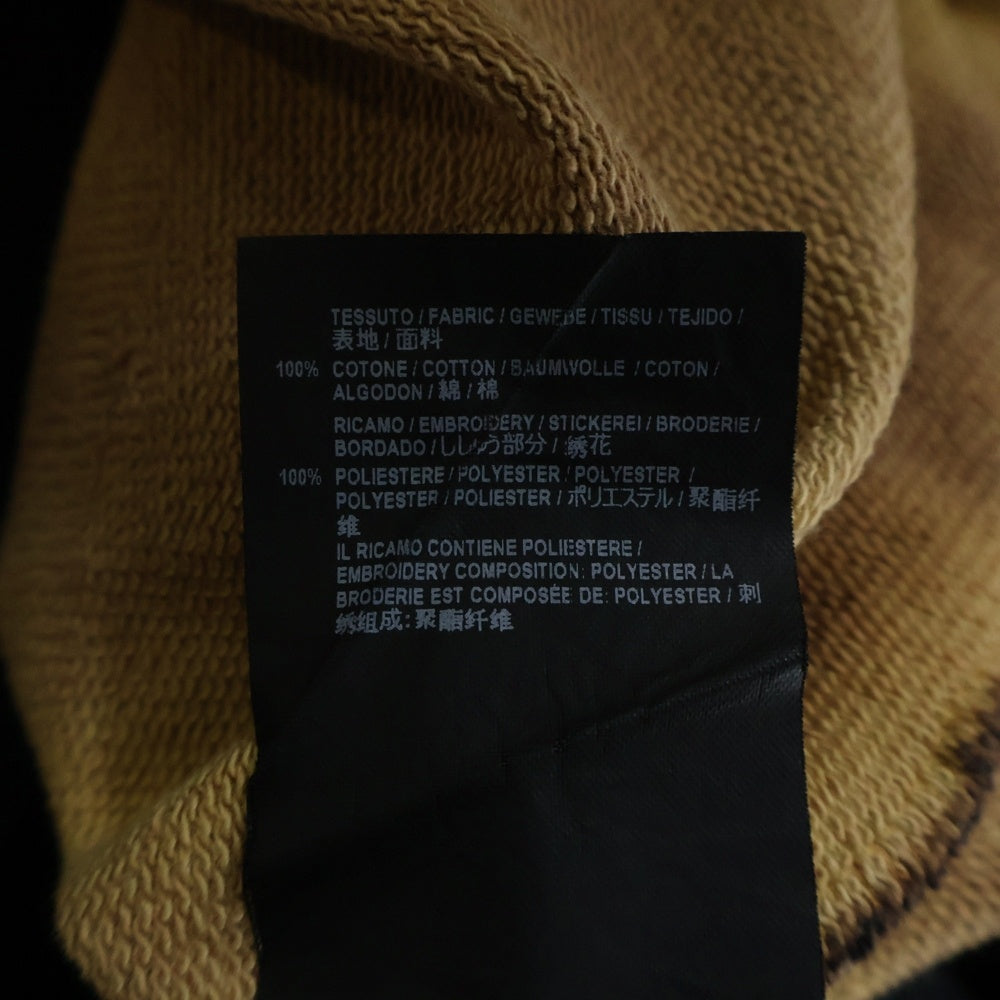 BALENCIAGA(バレンシアガ) 17AW Oversize Bleach Homme Sweater ブリーチ加工HOMME刺繍オーバーサイズスウェット トレーナー ブラック/ブラウン 486095 TWK44