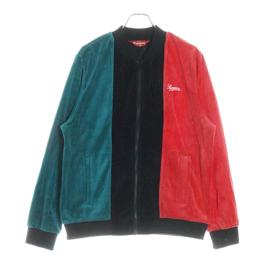SUPREME(シュプリーム) 18SS Velour Zip Up Jacket ベロアジップアップジャケット ブルゾン ブラック/グリーン/レッド