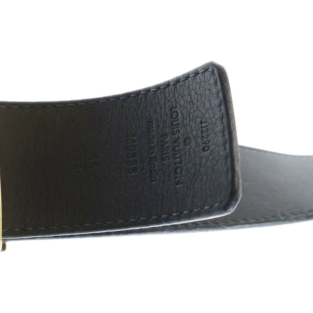 LOUIS VUITTON(ルイヴィトン) LV ダミエロゴ 40MM レザーベルト ブラック/ゴールド M0333