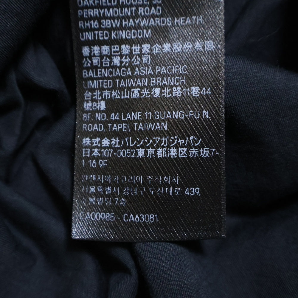 BALENCIAGA(バレンシアガ) Inside Out T-Shirt インサイドアウト 半袖Tシャツ カットソー ブラック 787358 TQVJ4