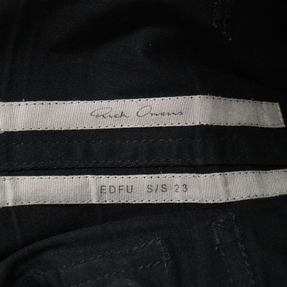 Rick Owens(リックオウエンス) 23SS バウハウスカーゴ ロングパンツ ブラック RU01C4377-TE