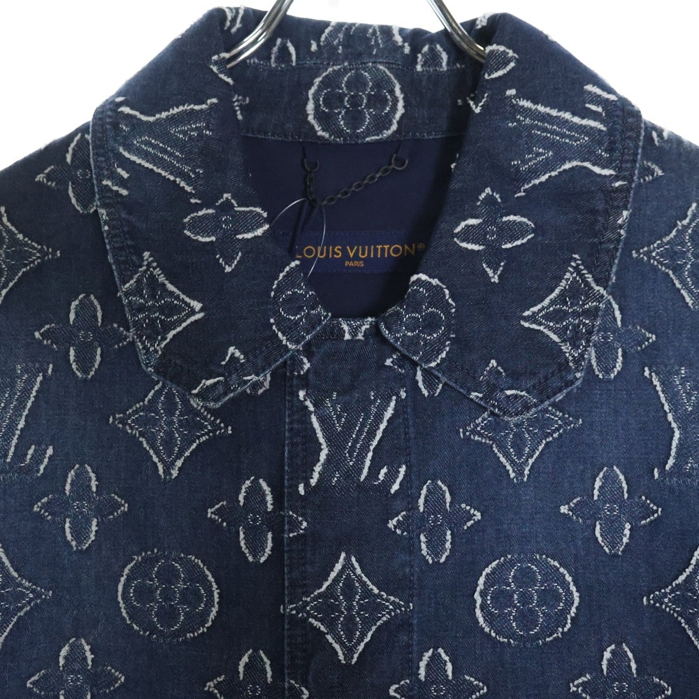 LOUIS VUITTON(ルイヴィトン) 23AW モノグラム 半袖デニムシャツ インディゴ RM232 ARS HPS73W
