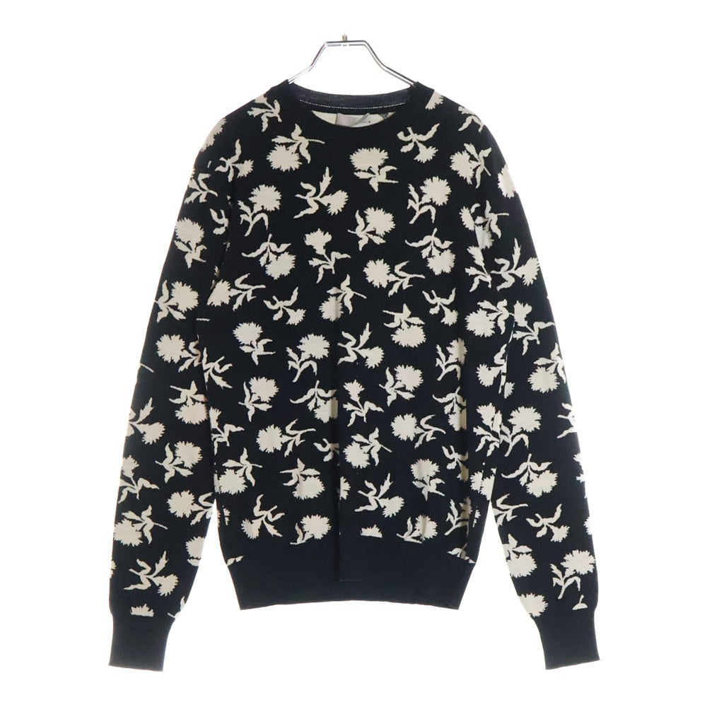 DIOR(ディオール) 16AW 総柄 クルーネック長袖ニット セーターネイビー 633M652ZT627