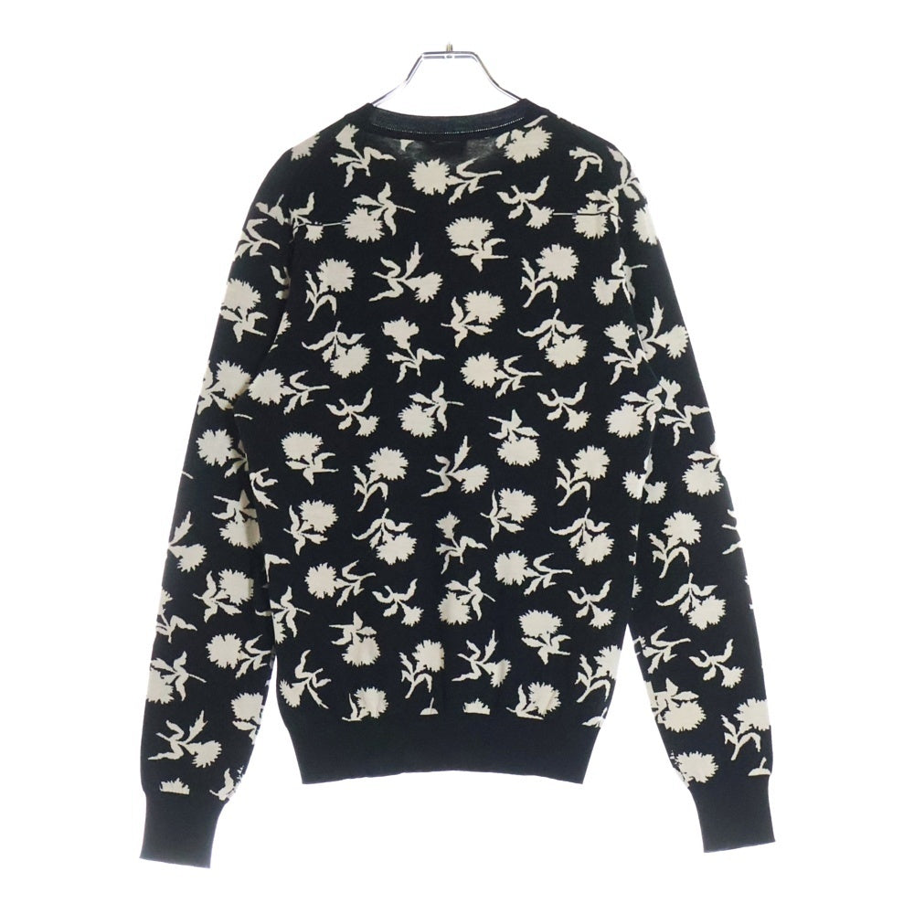 DIOR(ディオール) 16AW 総柄 クルーネック長袖ニット セーターネイビー 633M652ZT627