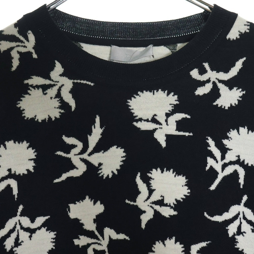 DIOR(ディオール) 16AW 総柄 クルーネック長袖ニット セーターネイビー 633M652ZT627