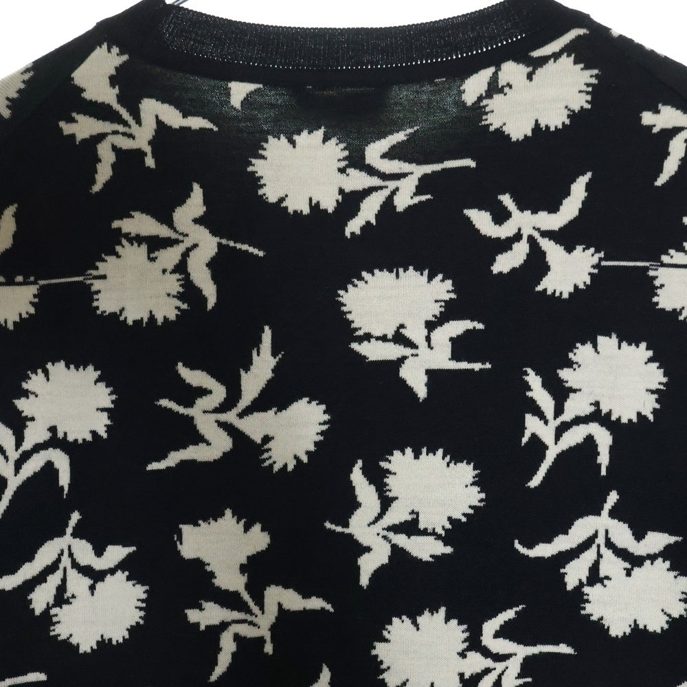DIOR(ディオール) 16AW 総柄 クルーネック長袖ニット セーターネイビー 633M652ZT627
